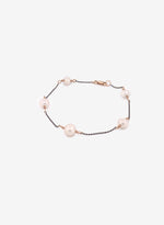 Load image into Gallery viewer, Pearl bracelet with silver chain and gold elements. Two tone jewellery, medieval inspired hand made in Sydney Australia
