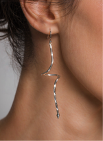 Load image into Gallery viewer, Sterling Silver Spiral Drop Earrings
