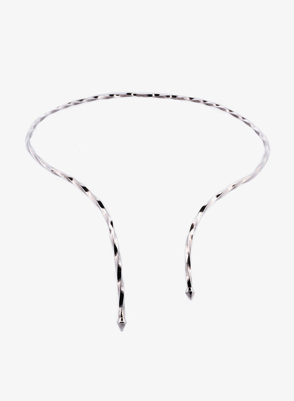 Handmade sterling silver architectural sculptural bold jewellery necklace