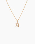 Gothic Letter Necklace | 9kt Gold