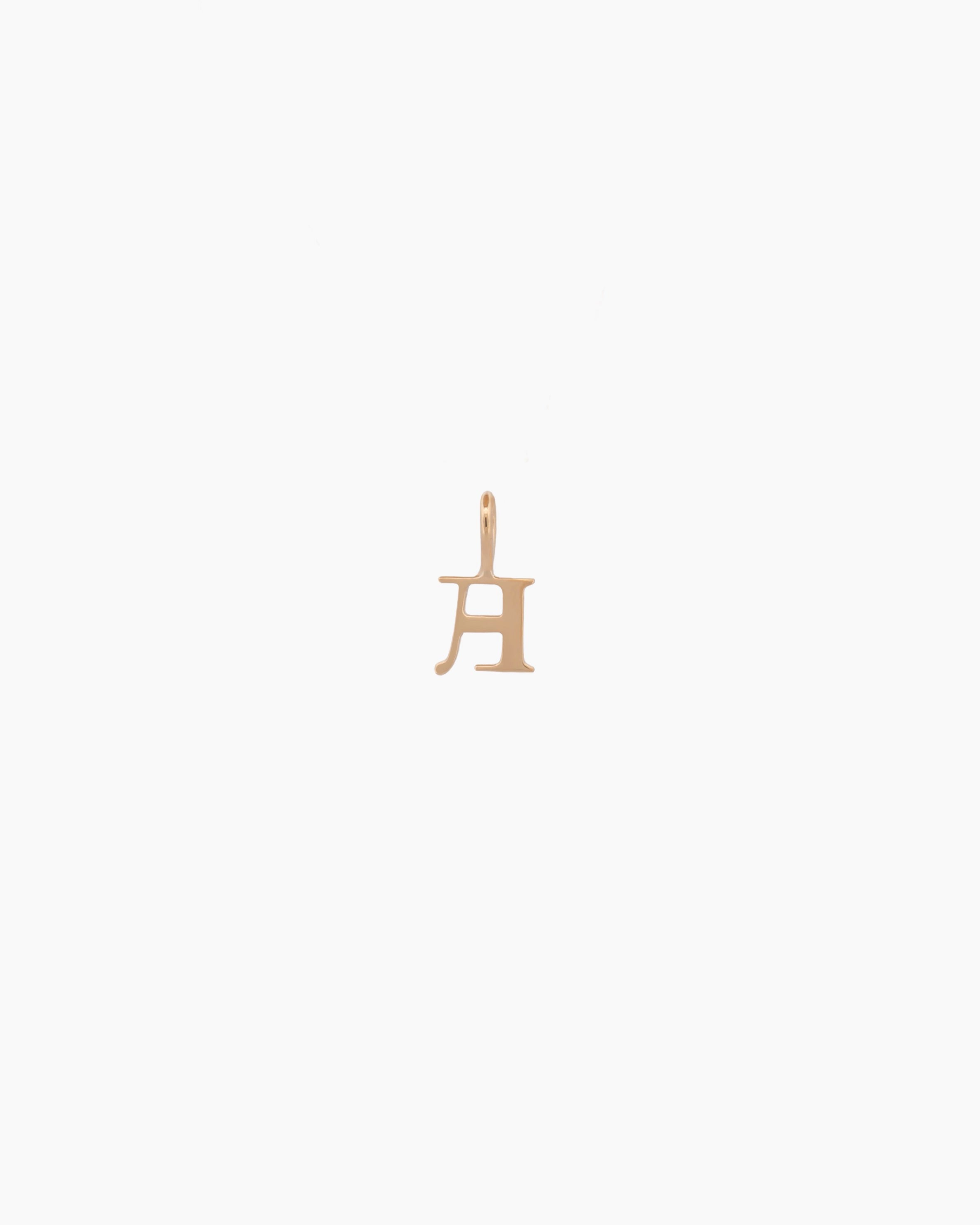 Gothic Letter Necklace | 9kt Gold