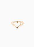 Handcrafted 9kt gold minimal heart ring with split shoulders, fine gold ring made in Sydney Australia