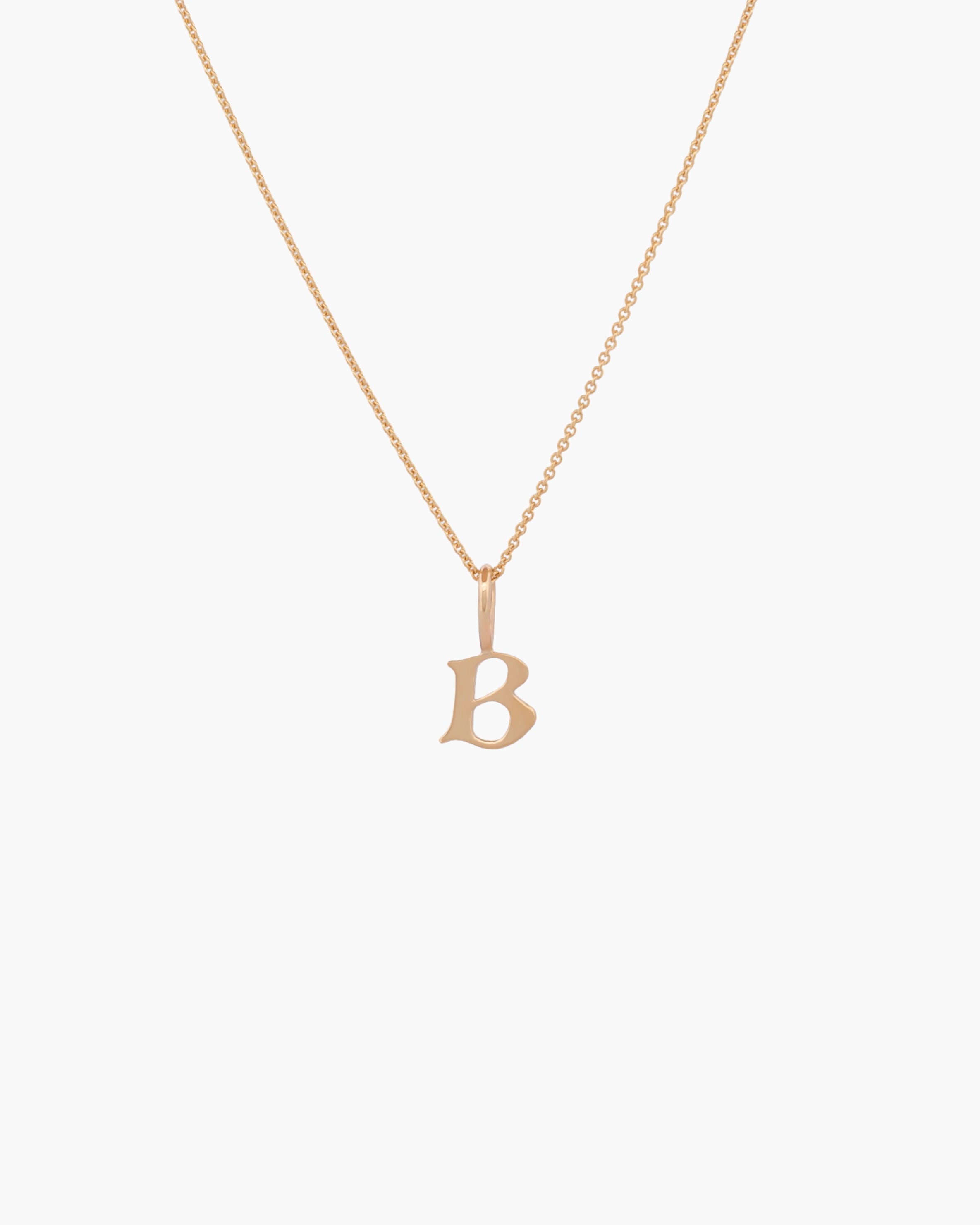 Gothic Letter Necklace | 9kt Gold