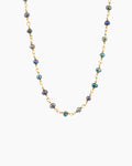 Handmade 9kt gold black freshwater pearl chain necklace, hand-spun wire technique, fine jewellery made in Sydney Australia