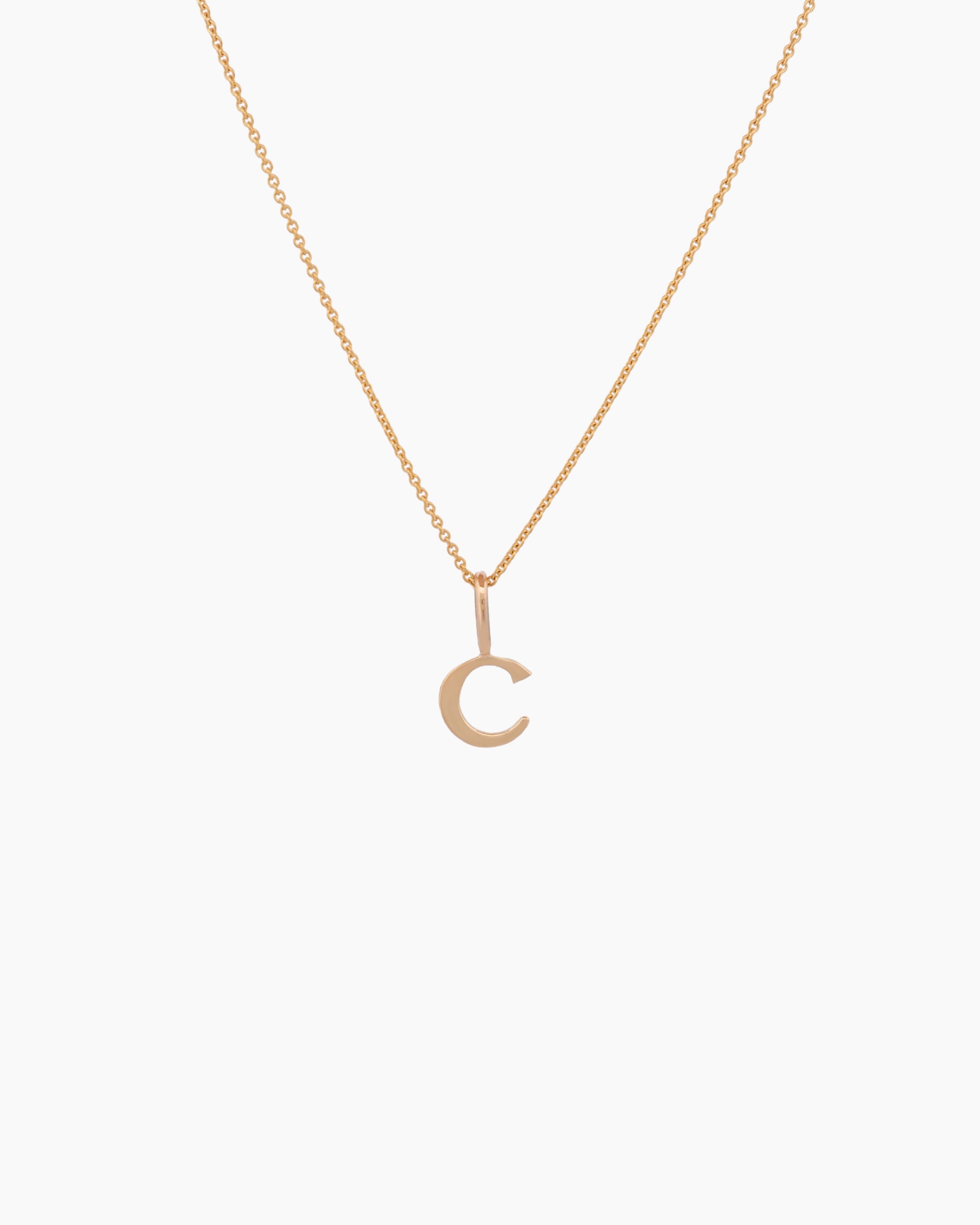 Gothic Letter Necklace | 9kt Gold