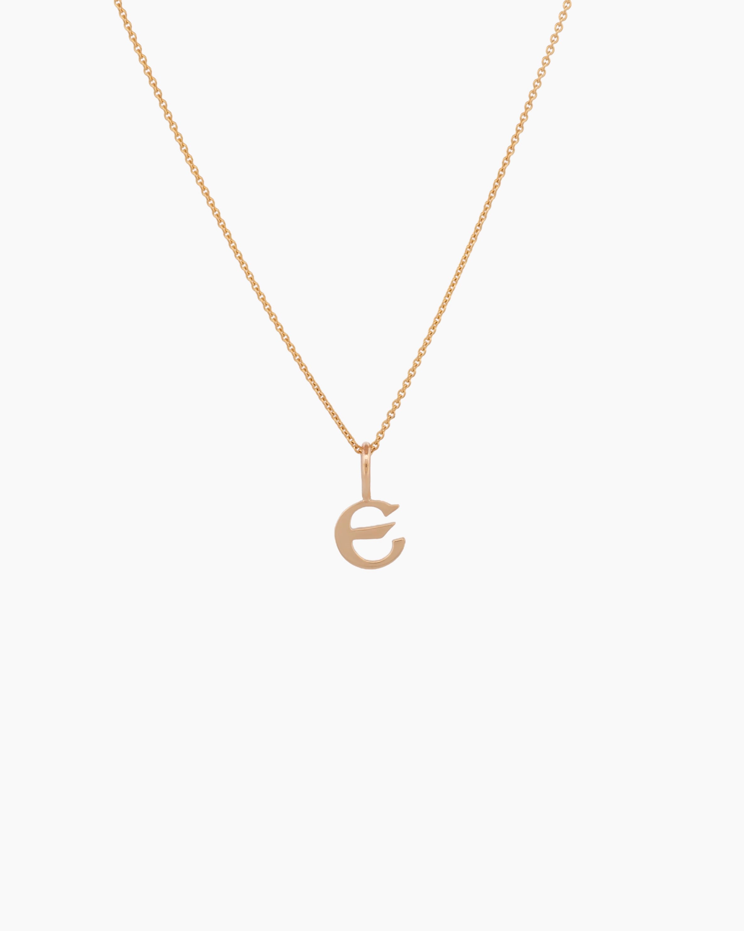 Gothic Letter Necklace | 9kt Gold