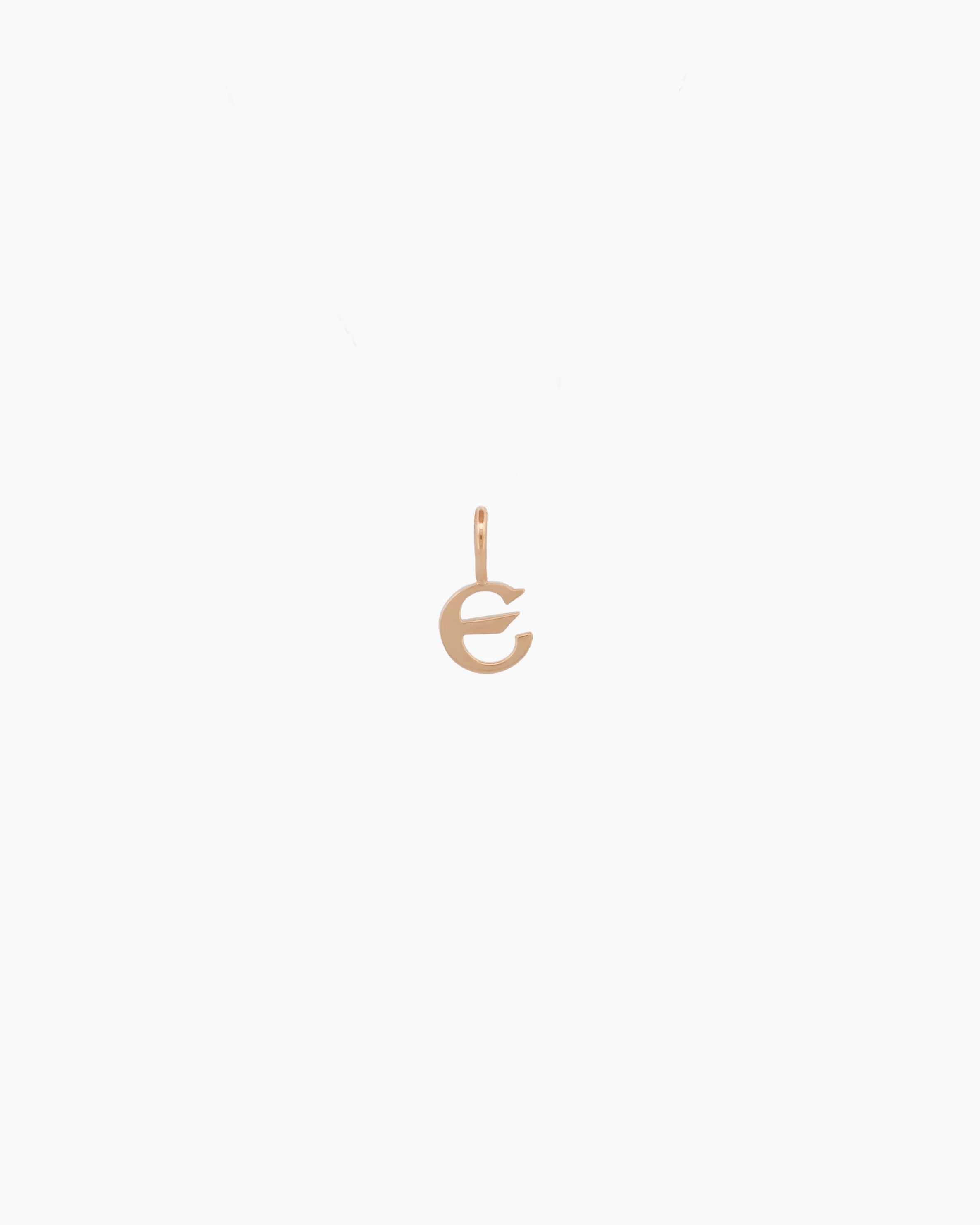 Gothic Letter Necklace | 9kt Gold