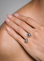 Load image into Gallery viewer, No. 110 | Floating Orbs Ring | Sterling Silver
