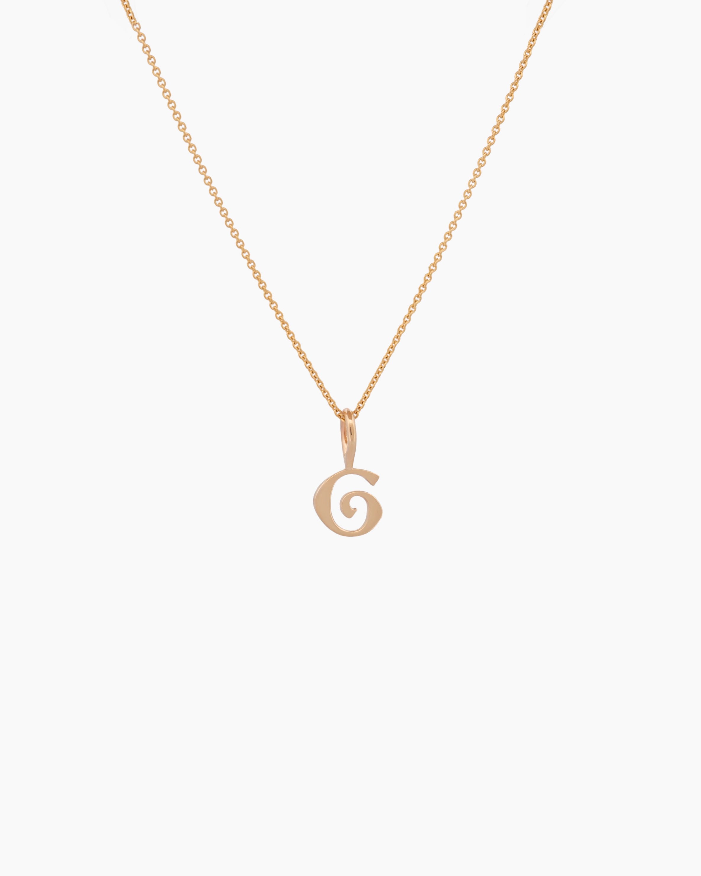 Gothic Letter Necklace | 9kt Gold