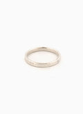 Handcrafted sterling silver hammer-textured band ring, light-reflecting fine silver ring made in Sydney Australia
