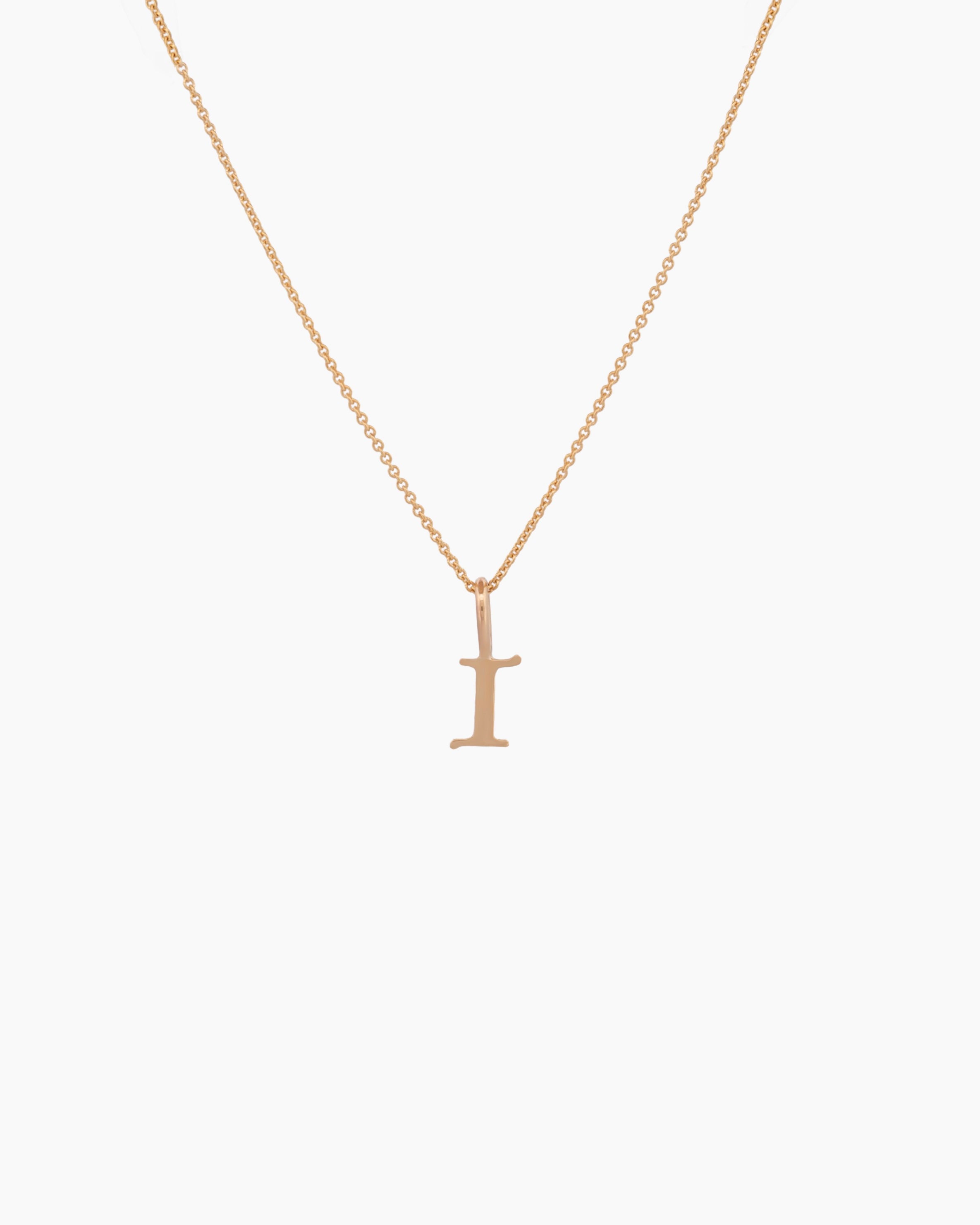 Gothic Letter Necklace | 9kt Gold