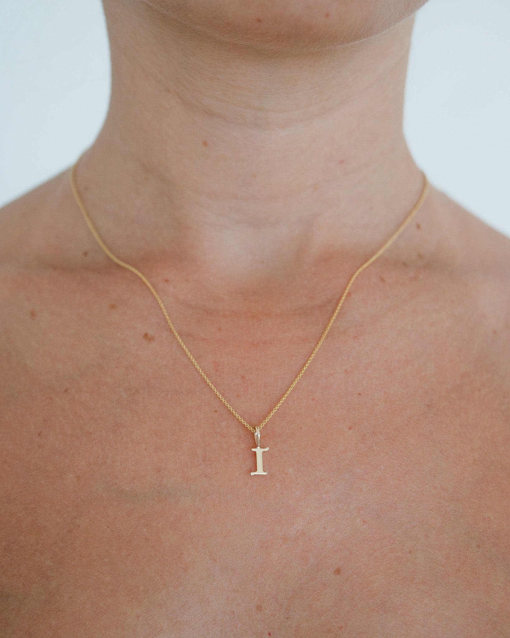 Gothic Letter Necklace | 9kt Gold