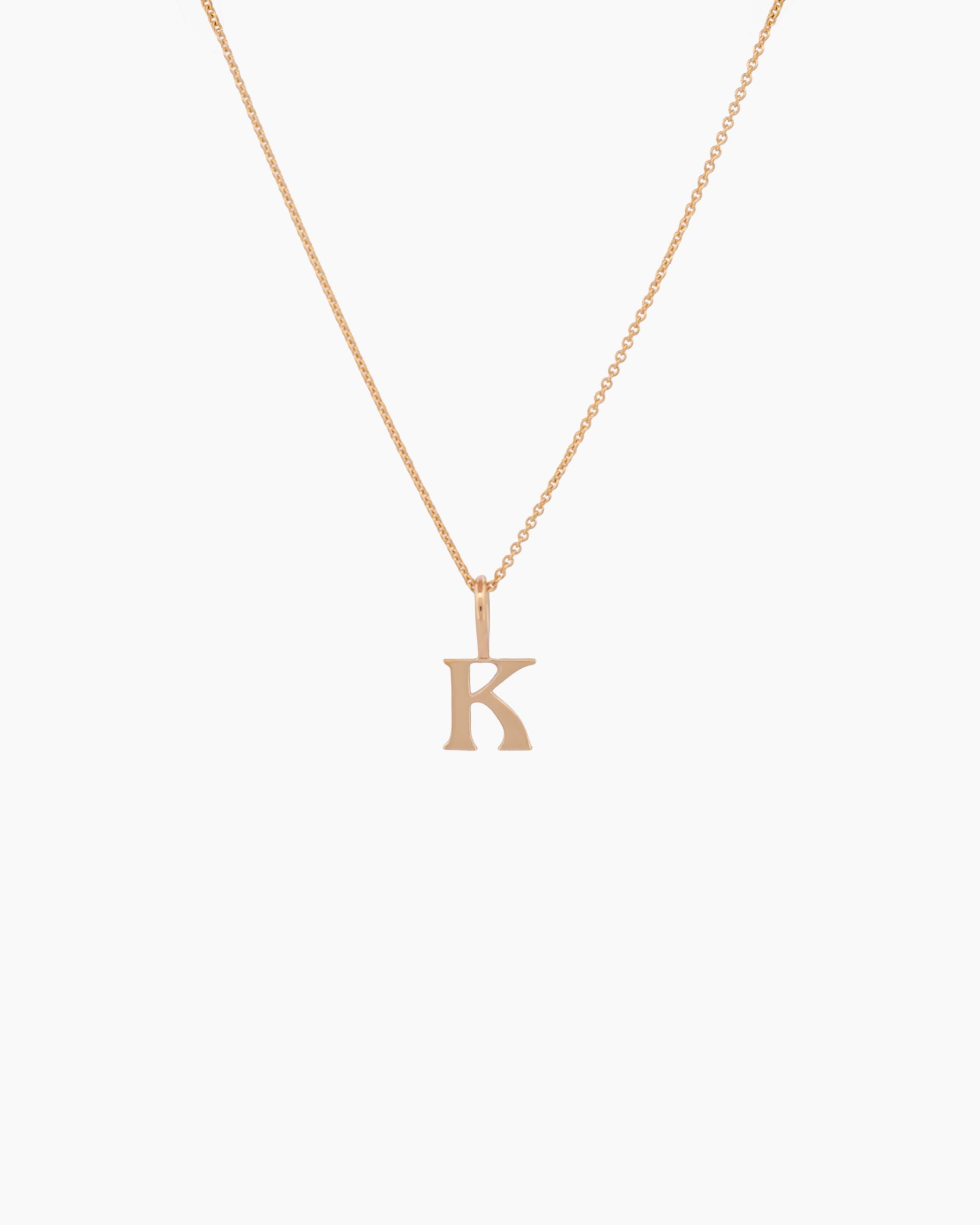 Gothic Letter Necklace | 9kt Gold