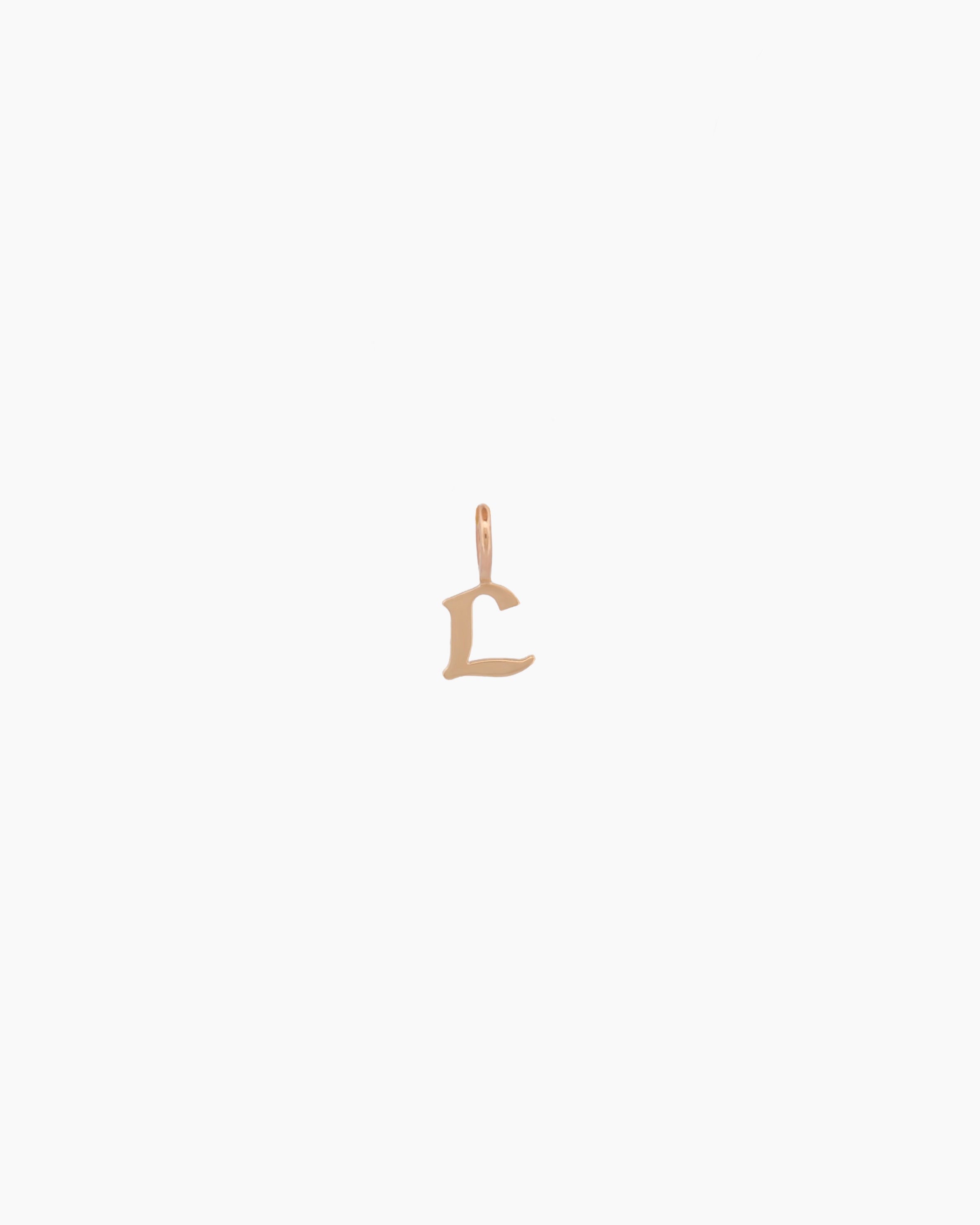 Gothic Letter Necklace | 9kt Gold