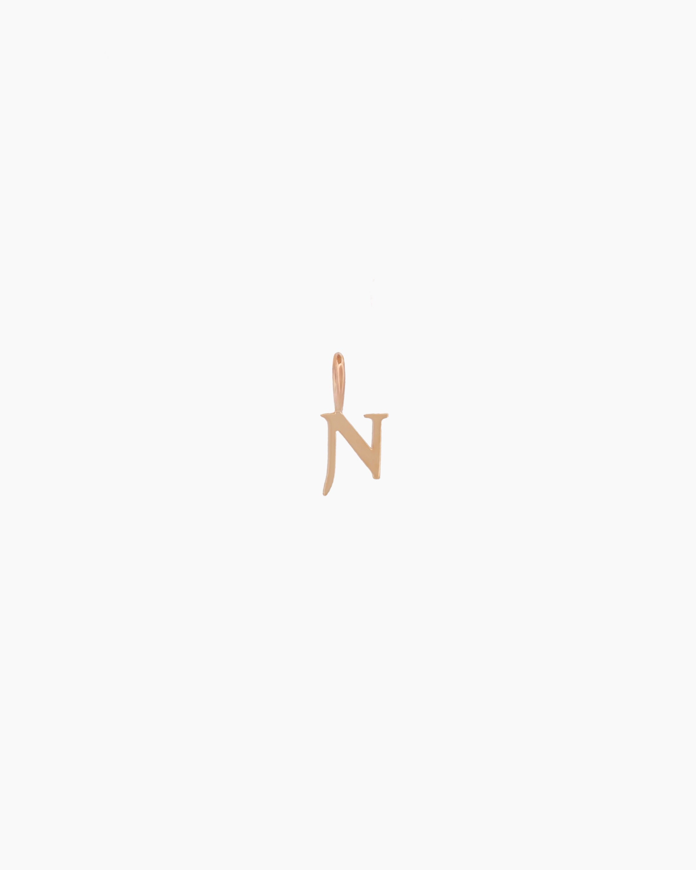 Gothic Letter Necklace | 9kt Gold