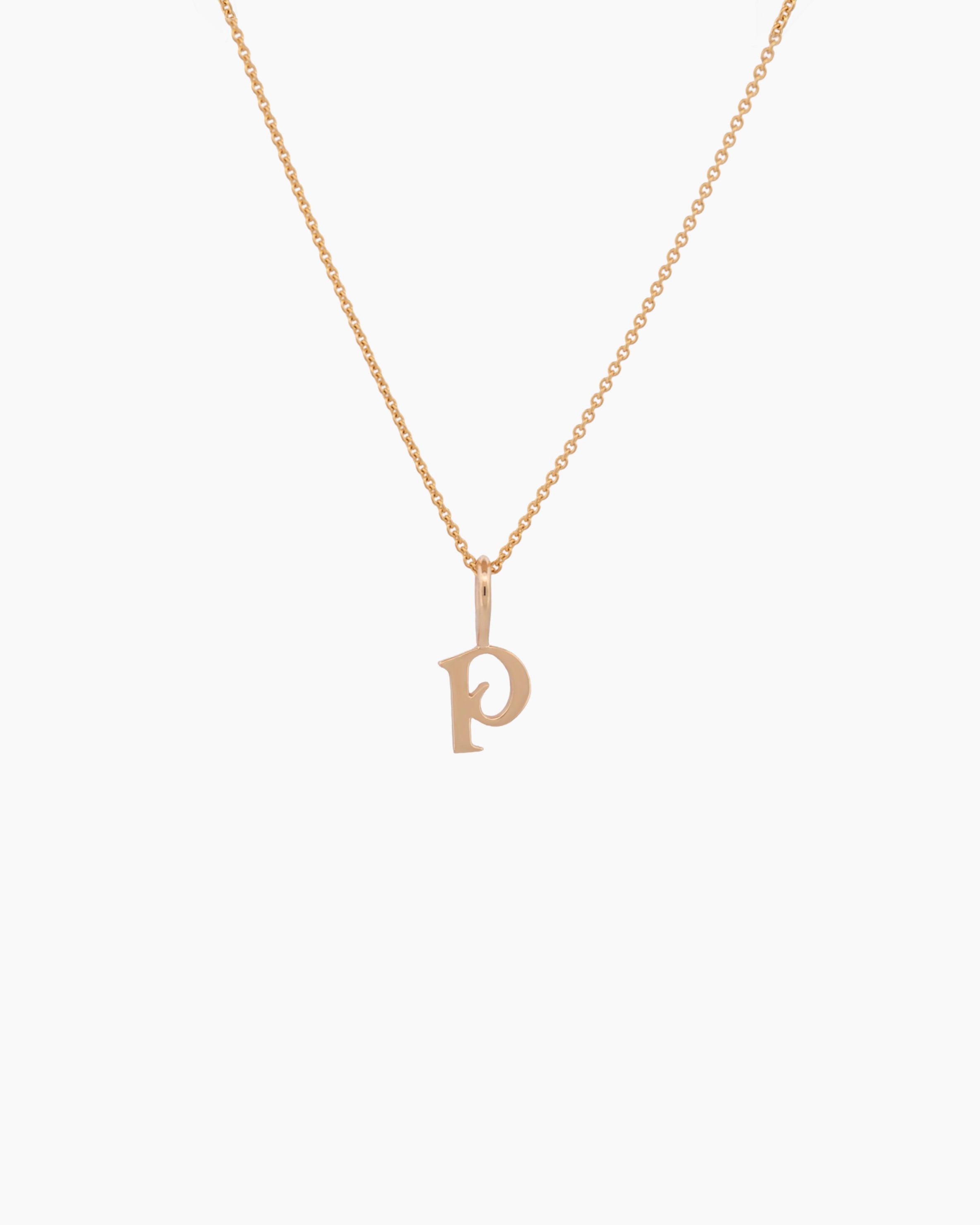Gothic Letter Necklace | 9kt Gold