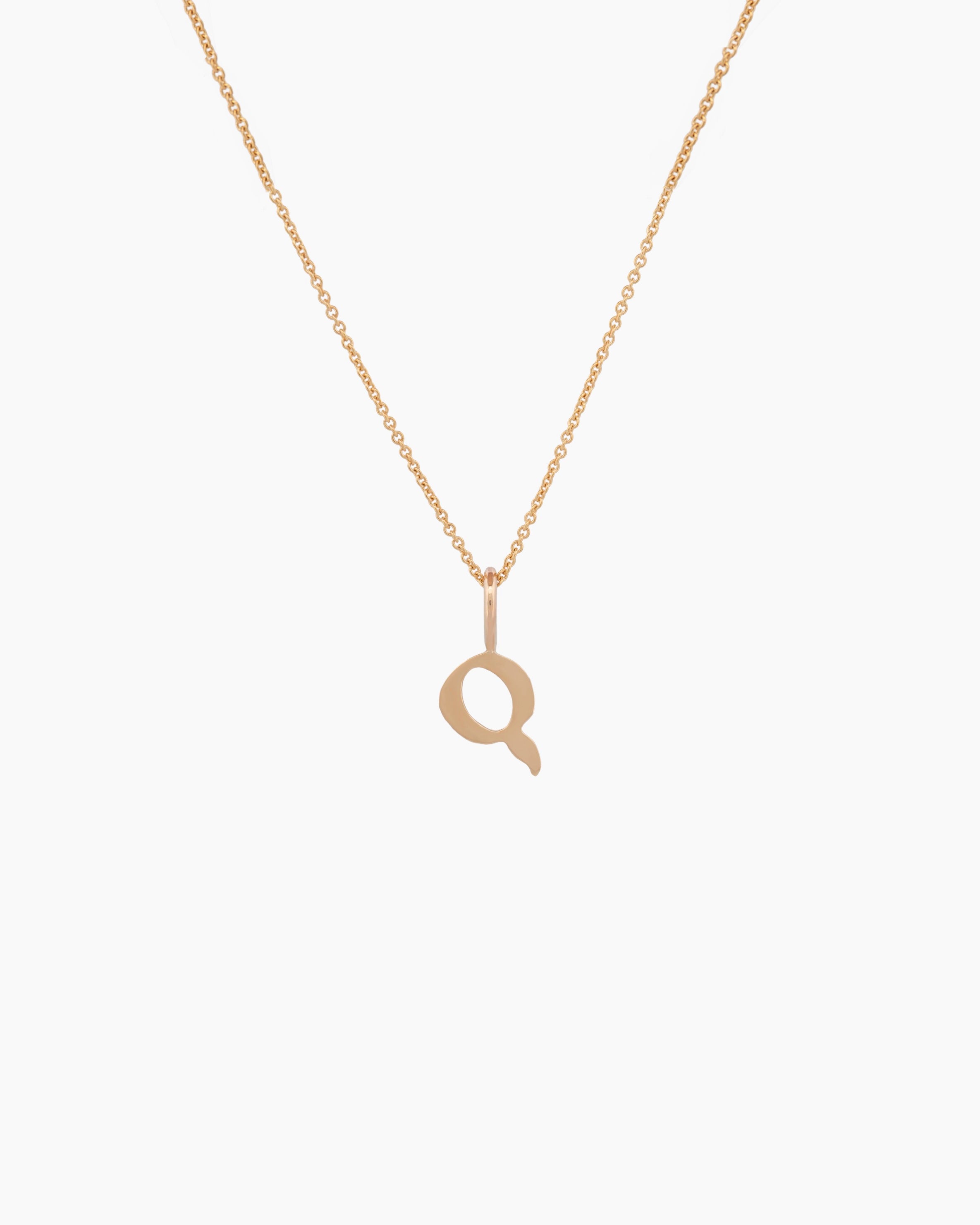 Gothic Letter Necklace | 9kt Gold