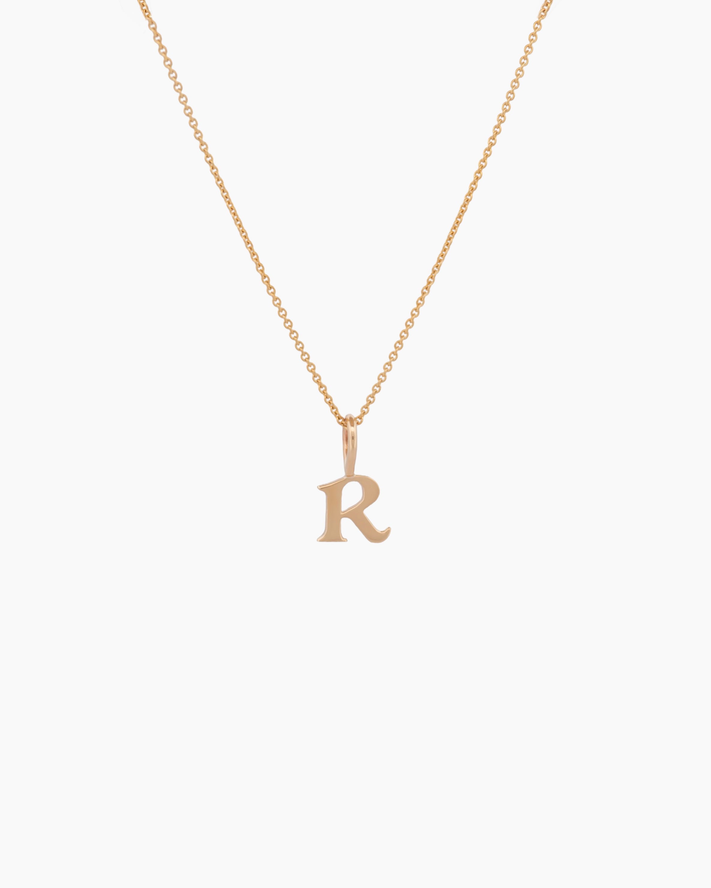 Gothic Letter Necklace | 9kt Gold