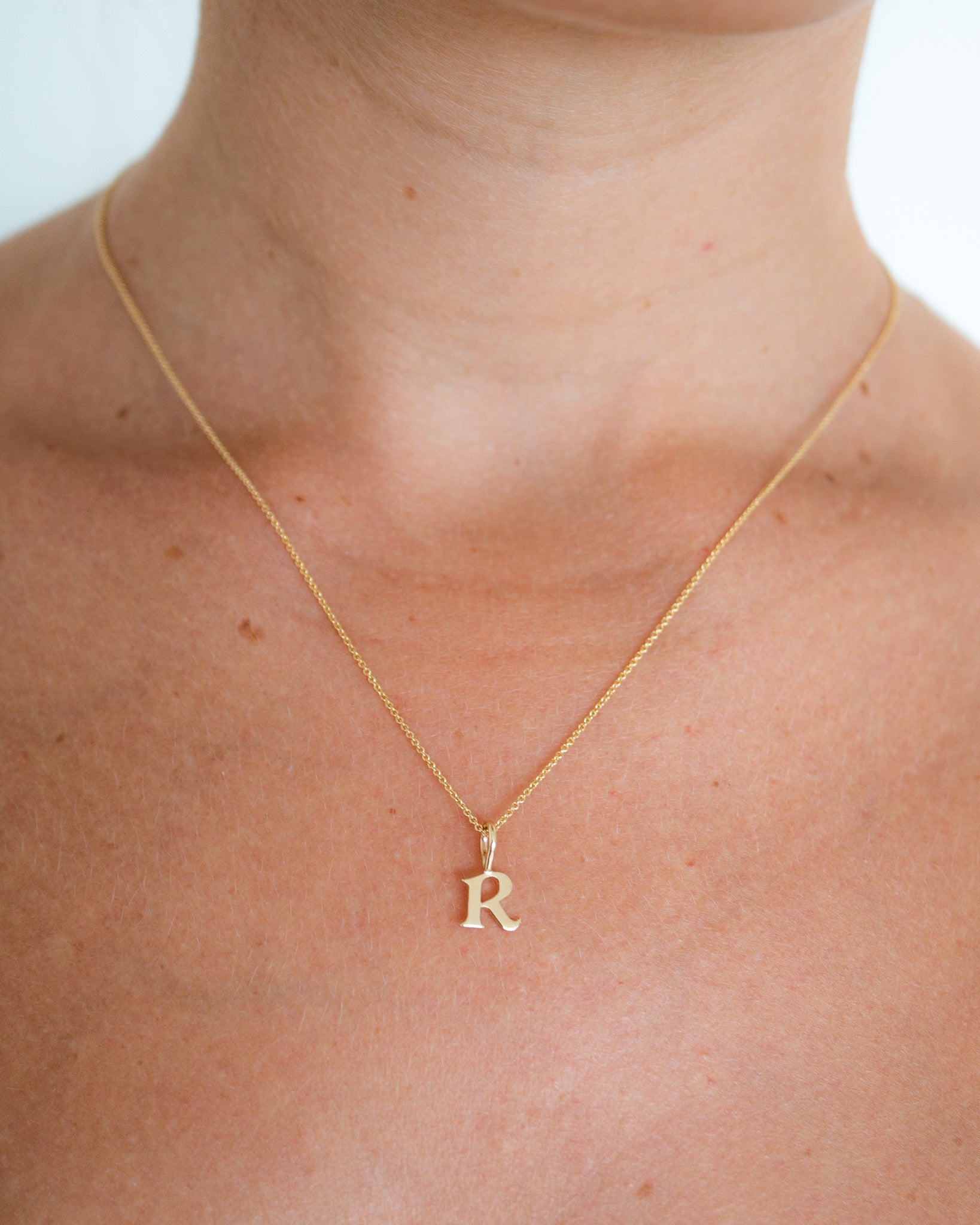 Gothic Letter Necklace | 9kt Gold