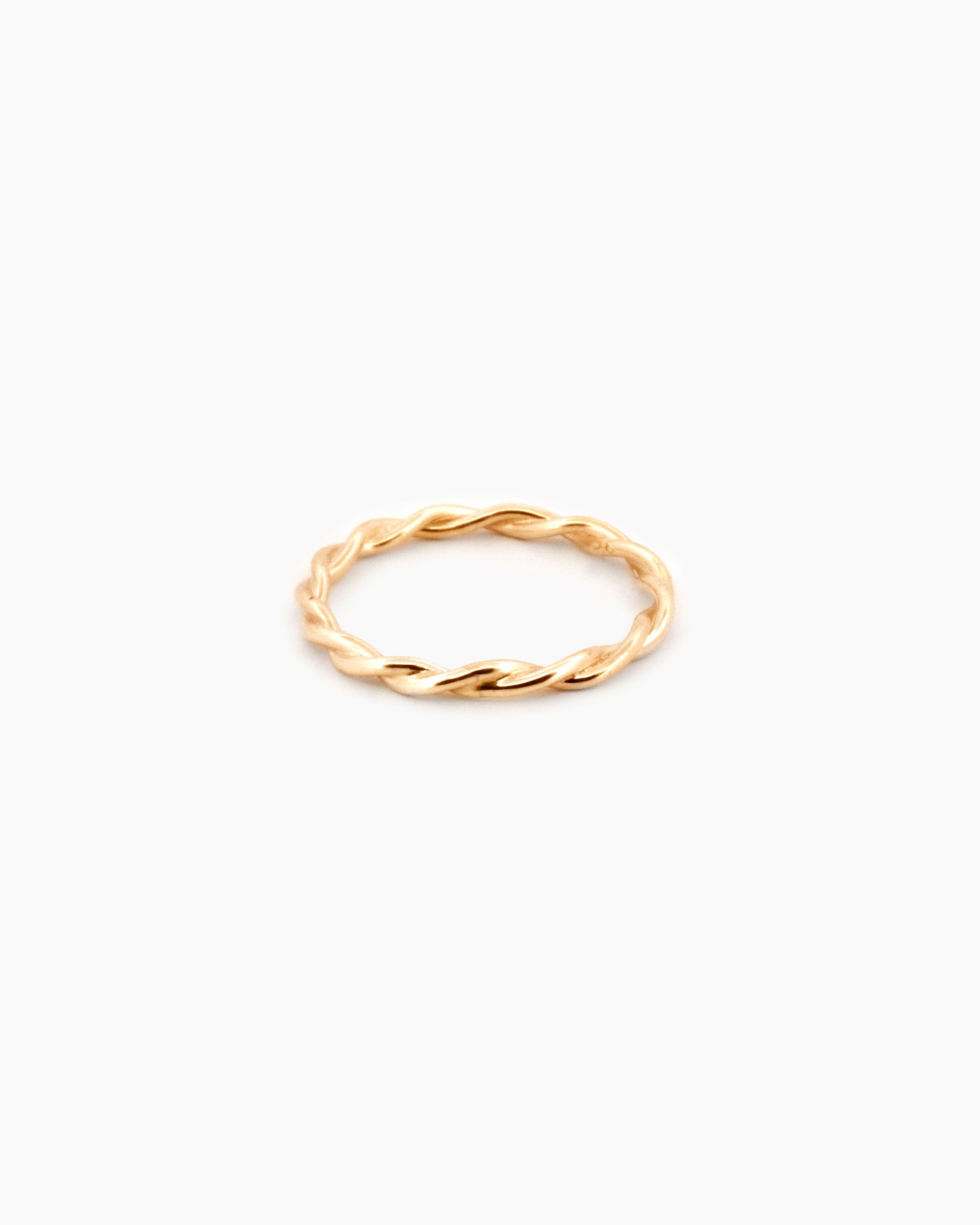  Handcrafted 9kt gold rope ring with hand-twisted wire coil detail, fine gold ring made in Sydney Australia