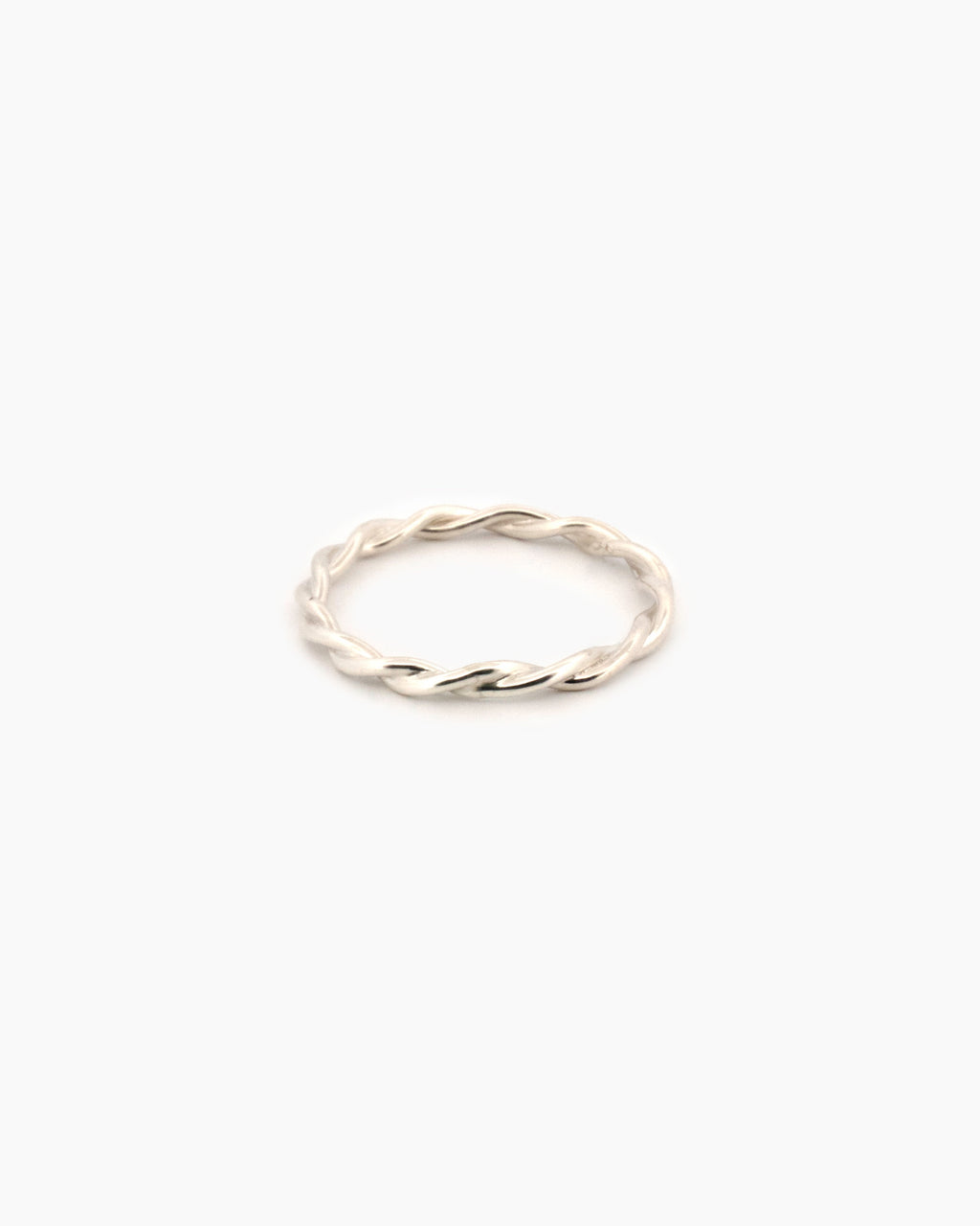 Handcrafted sterling silver rope ring with hand-twisted wire coil detail, fine silver ring made in Sydney Australia
