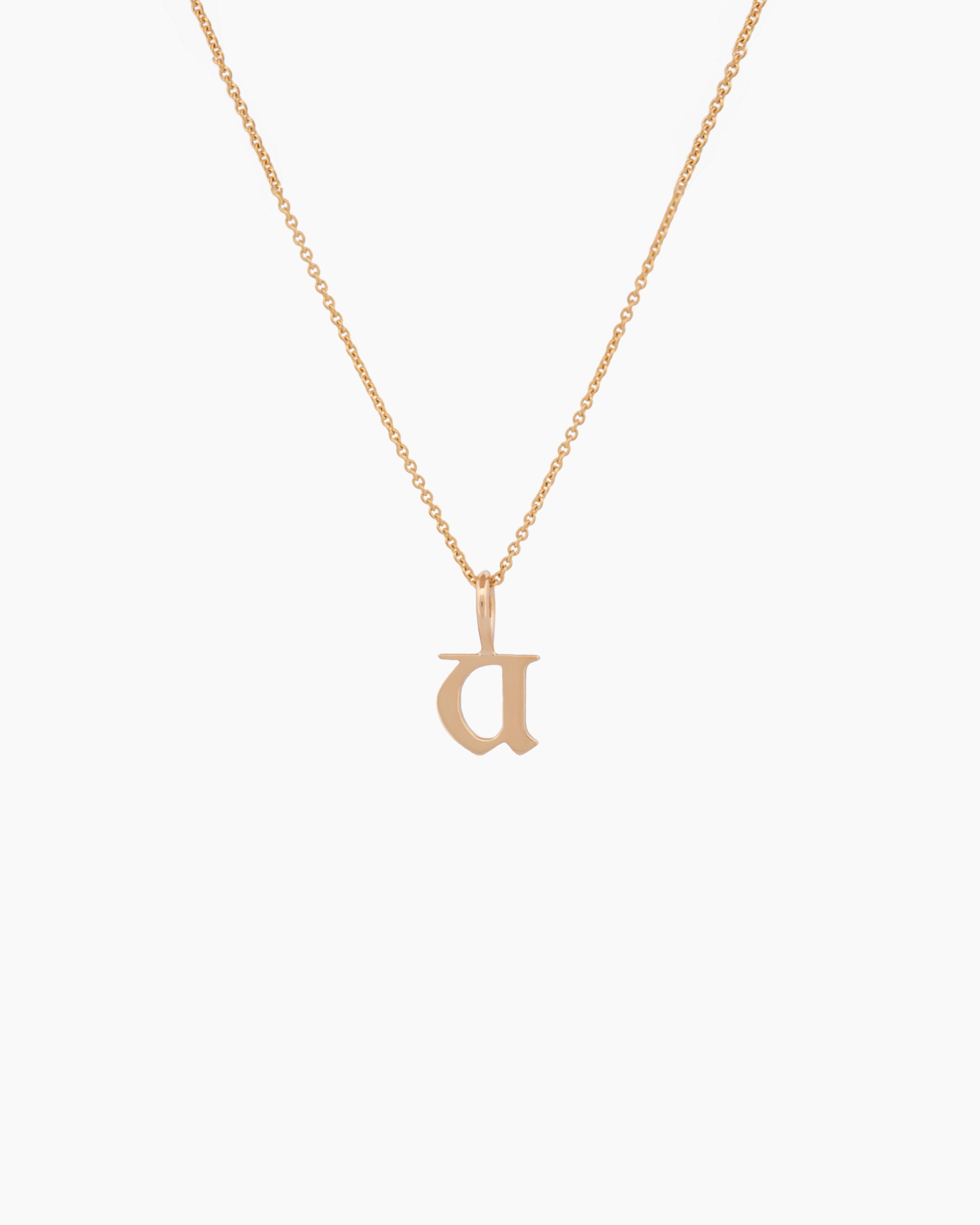 Gothic Letter Necklace | 9kt Gold