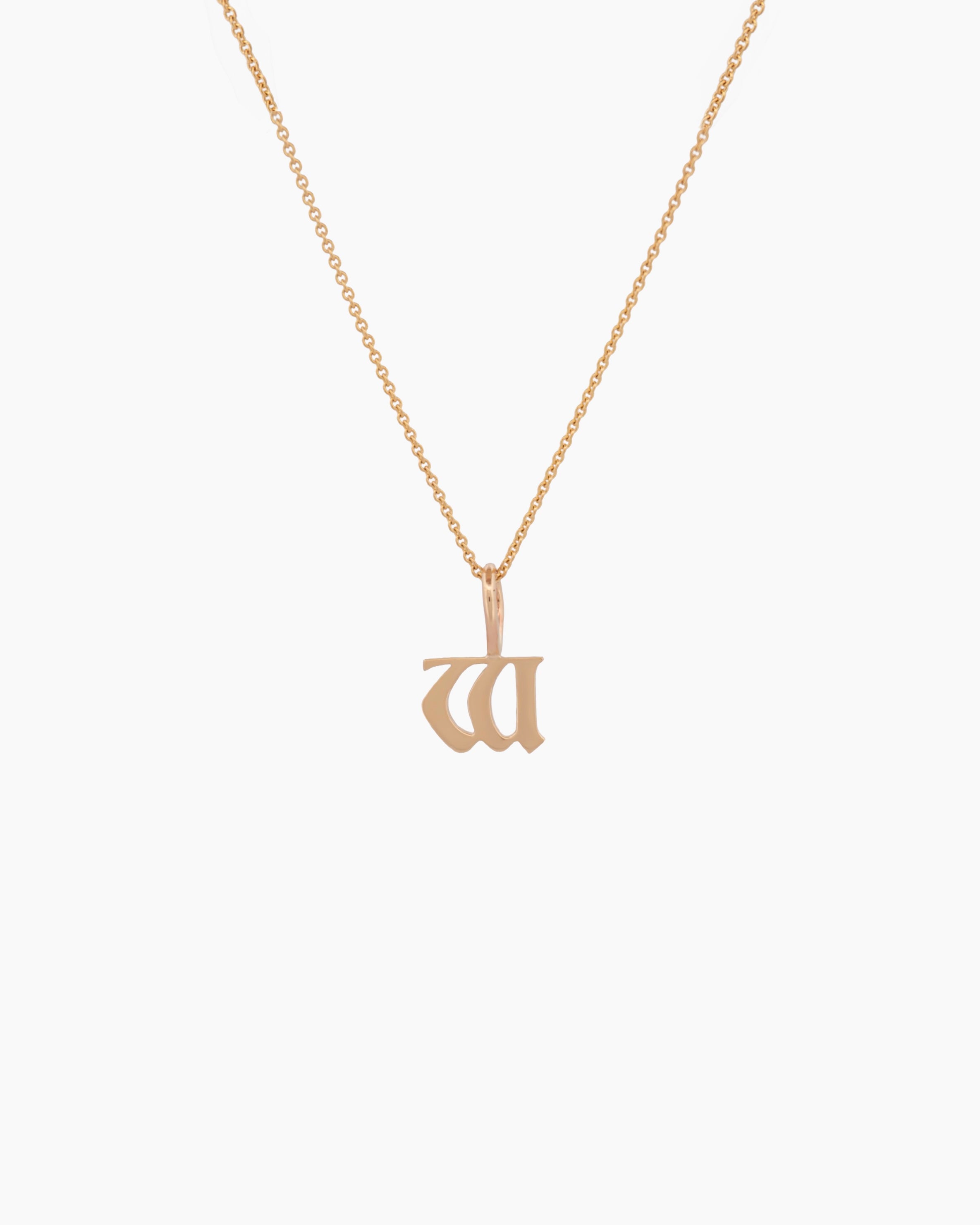 Gothic Letter Necklace | 9kt Gold