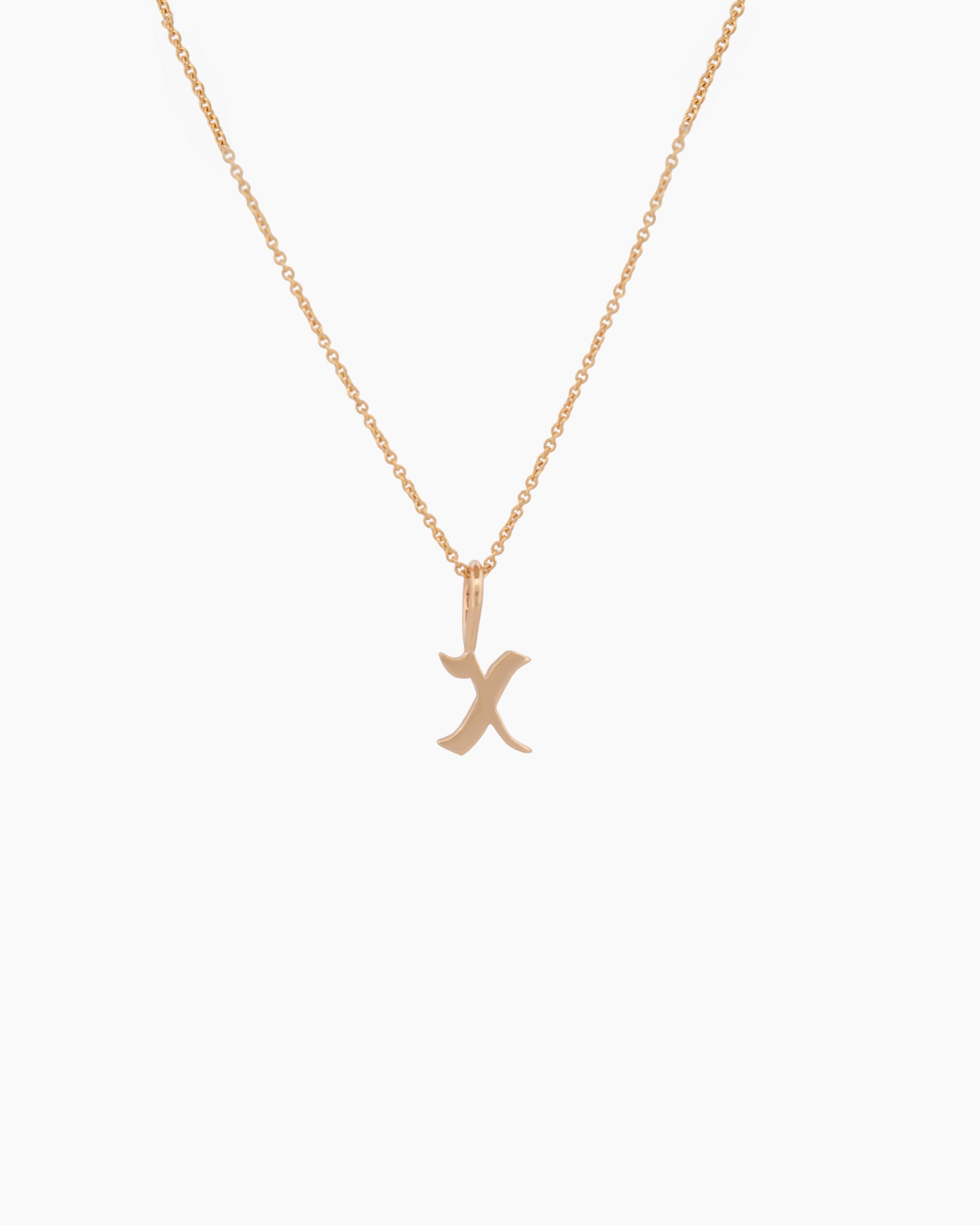 Gothic Letter Necklace | 9kt Gold